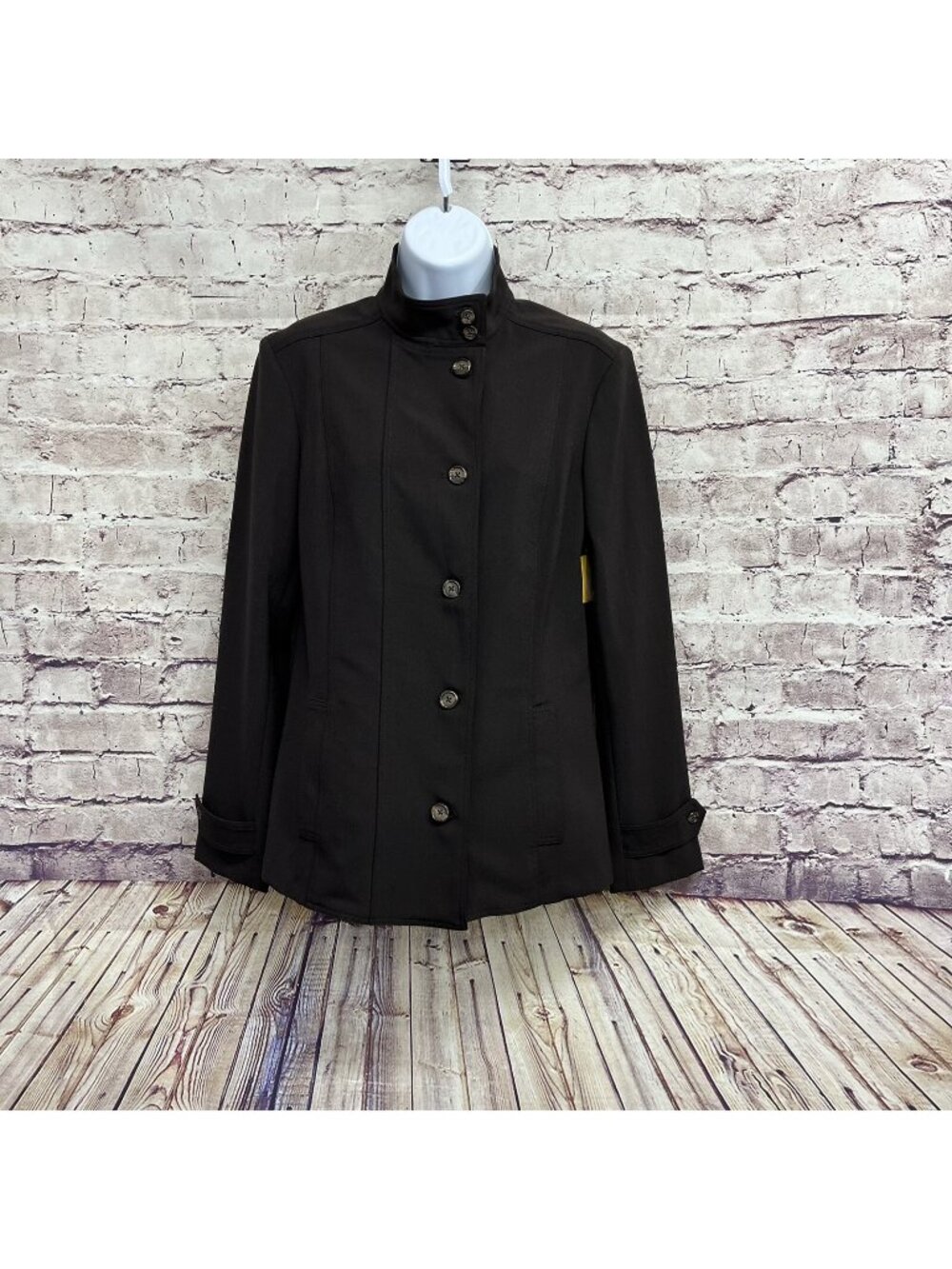 Areli Collection Brown Zipper Button Front Jacket